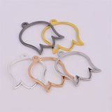 18mm Hollow Flower Bone Copper Ring Pendant Earring Bracelet Accessory DIY