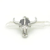 Micro Pave CZ Ox-head Necklace Charm