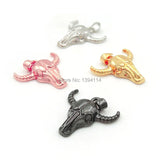 Ox-head Charm 22x22x5mm for Necklaces Jewelry