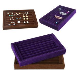 Jewelry Rings Display Show Organizer Tray Box