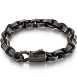 Stainless Steel Chain Bracelet Men 9MM Thick Plated Homme Jewellery