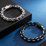 Stainless Steel Chain Bracelet Men 9MM Thick Plated Homme Jewellery