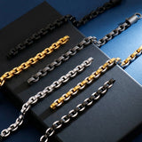 Stainless Steel Chain Bracelet Men 9MM Thick Plated Homme Jewellery