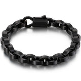 Stainless Steel Chain Bracelet Men 9MM Thick Plated Homme Jewellery