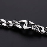 Stainless Steel Biker Link Chain Bracelet 22.5cm 15mm