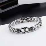 Stainless Steel Biker Link Chain Bracelet 22.5cm 15mm
