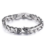 Stainless Steel Biker Link Chain Bracelet 22.5cm 15mm