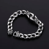 Stainless Steel Biker Link Chain Bracelet 22.5cm 15mm