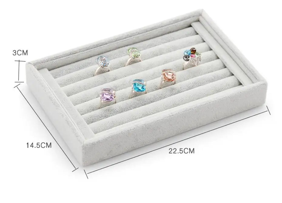 Velvet Jewelry Display Ring Storage Display Box