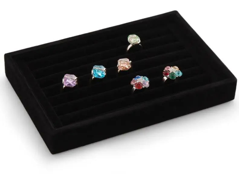 Velvet Jewelry Display Ring Storage Display Box