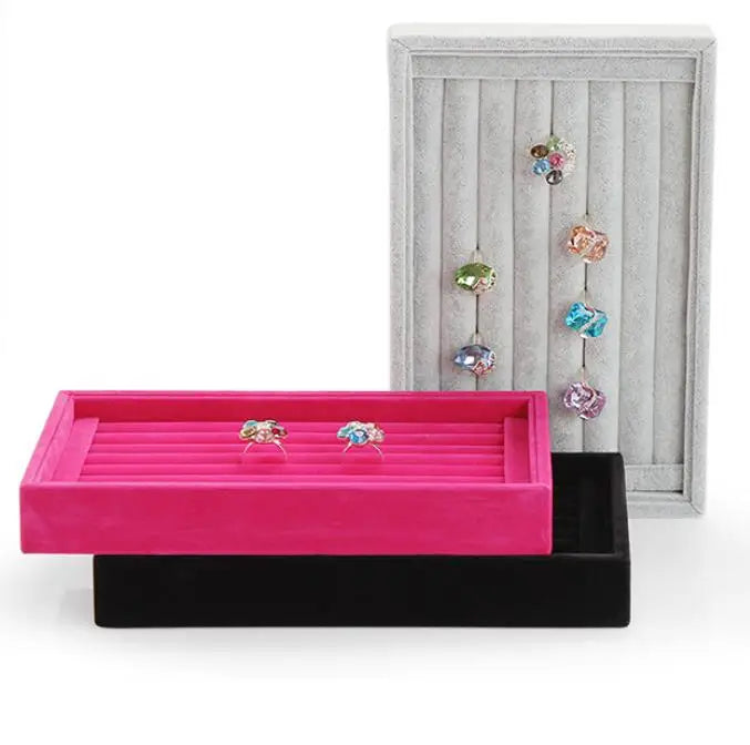Velvet Jewelry Display Ring Storage Display Box