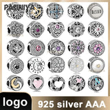 925 Sterling Silver Charm Bracelet DIY Stone for Women Chinese Charms