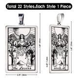 22 PCS Tarot Pendant Cards Astrological Sun And MOON Pendants DIY Supplies