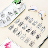 22 PCS Tarot Pendant Cards Bulk for Jewelry Astrological Moon Stainless Steel