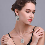 22 PCS Tarot Pendant Cards Bulk for Jewelry Astrological Moon Stainless Steel