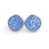 22 Pairs Hoop Earrings Set for Women - Druzy and Leopard Multipack