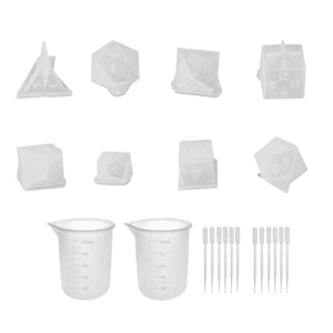22 Pcs Crystal Epoxy Set Dice Dice Grain Fillet Multi-Specification DIY