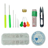 22 Pc Jewelry Making Set Pliers Scissors Tweezers Tray DIY Hand Tools