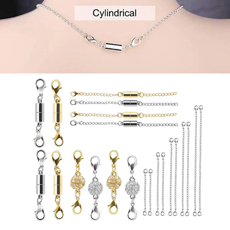 22pc Lobster Head Magnetic Clasp Set for Jewelry Making