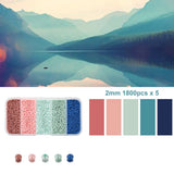 9000Pcs 2mm Charm Czech Glass Seed Bead Set for DIY Jewelry Making