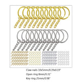 220 Pcs Key Ring Jump Rings Set for Resin DIY Crafts Jewelry Making