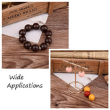 220Pcs 11 Colors Painted Natural Wood European Beads Large Hole Beads