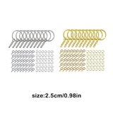 220Pcs Key Ring Screw Metal Door Pendant Keychain Homemade Jewelry Making