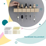 220Pcs Key Ring Screw Metal Door Pendant Keychain Homemade Jewelry Making