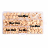 Natural Wood Beads Kit for Jewelry Making DIY Bracelet Necklace 6-14mm