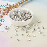220pcs Crystal Brass Rhinestone Spacer Beads for Jewelry Making
