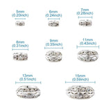 220pcs Crystal Brass Rhinestone Spacer Beads for Jewelry Making