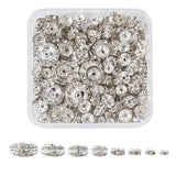220pcs Crystal Brass Rhinestone Spacer Beads for Jewelry Making
