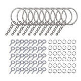 220pcs Metal Keyring Keychain Jump Rings Set for DIY Dolls Toy Models