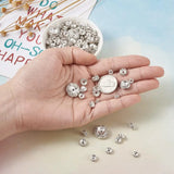 220pcs Brass Rhinestone Spacer Beads Rondelle Metal Crystal