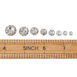 220pcs Brass Rhinestone Spacer Beads Rondelle Metal Crystal