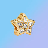 High S925 Sterling Silver Ladies Gold-plated Beads Classic Romantic Gift