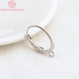 6PCS 12x20MM 24K Brass Oval Earrings Clip High Jewelry Making Findings