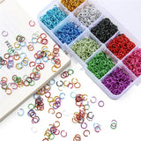 2250Pcs 6mm Colorful Aluminum Jump Rings for DIY Jewelry Making
