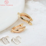 6PCS 20x12.5MM Brass Stud Earrings Pins High DIY Jewelry Findings