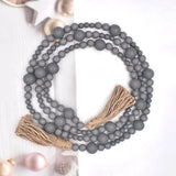 Wooden Bead Tassel Decoration Pendant for Children Room Wall Hangings