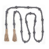 Wooden Bead Tassel Decoration Pendant for Children Room Wall Hangings