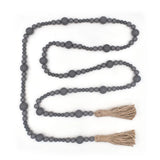 Wooden Bead Tassel Decoration Pendant for Children Room Wall Hangings