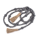 Wooden Bead Tassel Decoration Pendant for Children Room Wall Hangings
