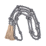 Wooden Bead Tassel Decoration Pendant for Children Room Wall Hangings