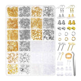 2290 Pieces Earring Making Kit with Tweezers and Findings