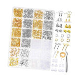 2290 Pieces Earring Making Kit with Tweezers and Findings