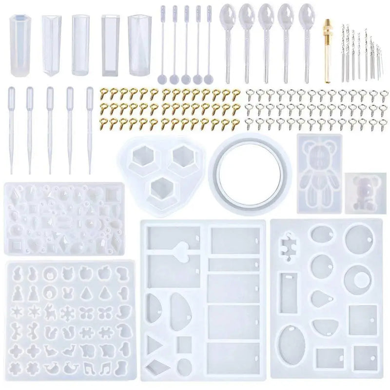 229Pcs DIY Jewelry Casting Molds Set with 70 Designs Silicone Resin Molds