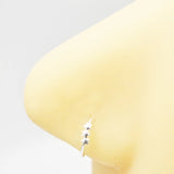 925 Sterling Silver Star Shape Nose Ring Earring Set