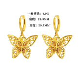 22K Yellow Butterfly Drop Earring for Women