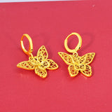22K Yellow Butterfly Drop Earring for Women